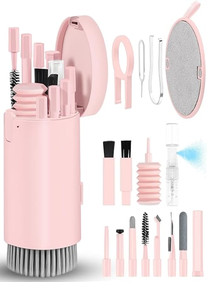 Laptop Phone Screen Cleaner Kit, Keyboard Brush Cleaning Spray for iPhone AirPods MacBook iPad, 20-in-1 Electronic Device Clean Tool for Camera PC Monitor Earbud TV Tablet Car Screens - Assorted Color
